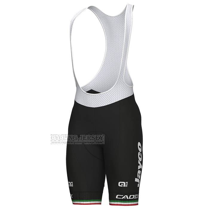 2023 Cycling Jersey Jayco Alula Italy Champion Green White Red Short Sleeve and Bib Short